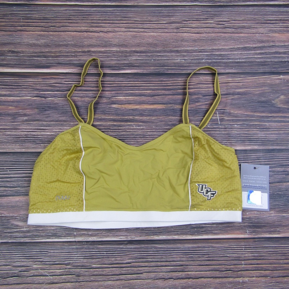 NUYU NEW NWT XL UCF University Central Florida Sports Bra Crop Top